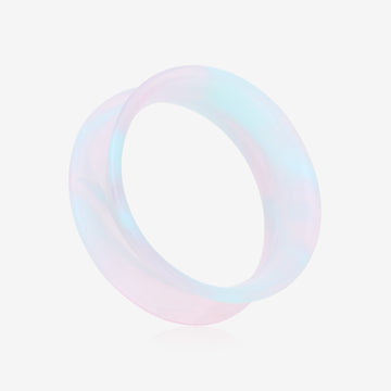 A Pair of Ultra Flexible Milky Way Silicone Double Flared Tunnel Plug